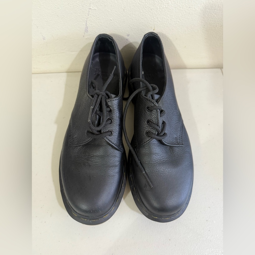 Dr. Martens Black Leather Derby Shoes